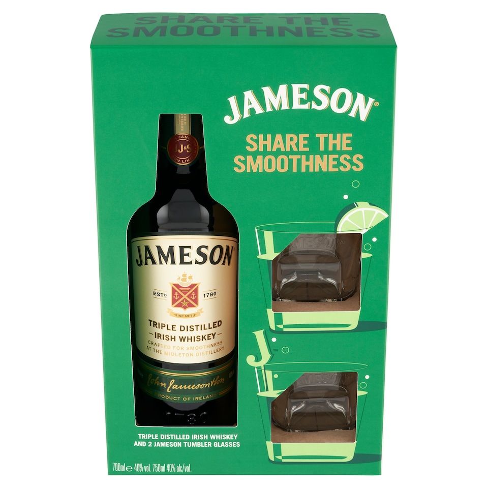 obrázok 1 z Jameson Irish whiskey 40% 0,7 l + 2 poháre