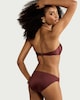 image 3 of F&F Embellished Bandeau Halter Neck Bikini Top in Chocolate
