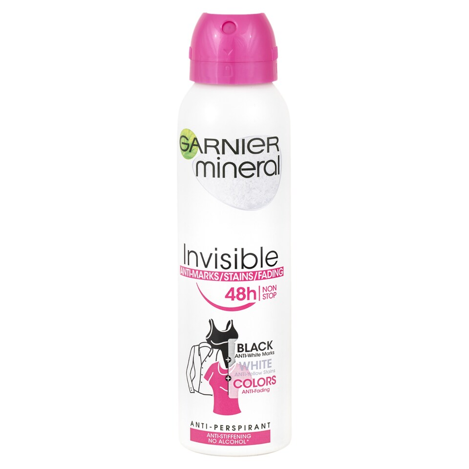 Garnier  Invisible Mineral Black White Colors  antiperspirant ve spreji
