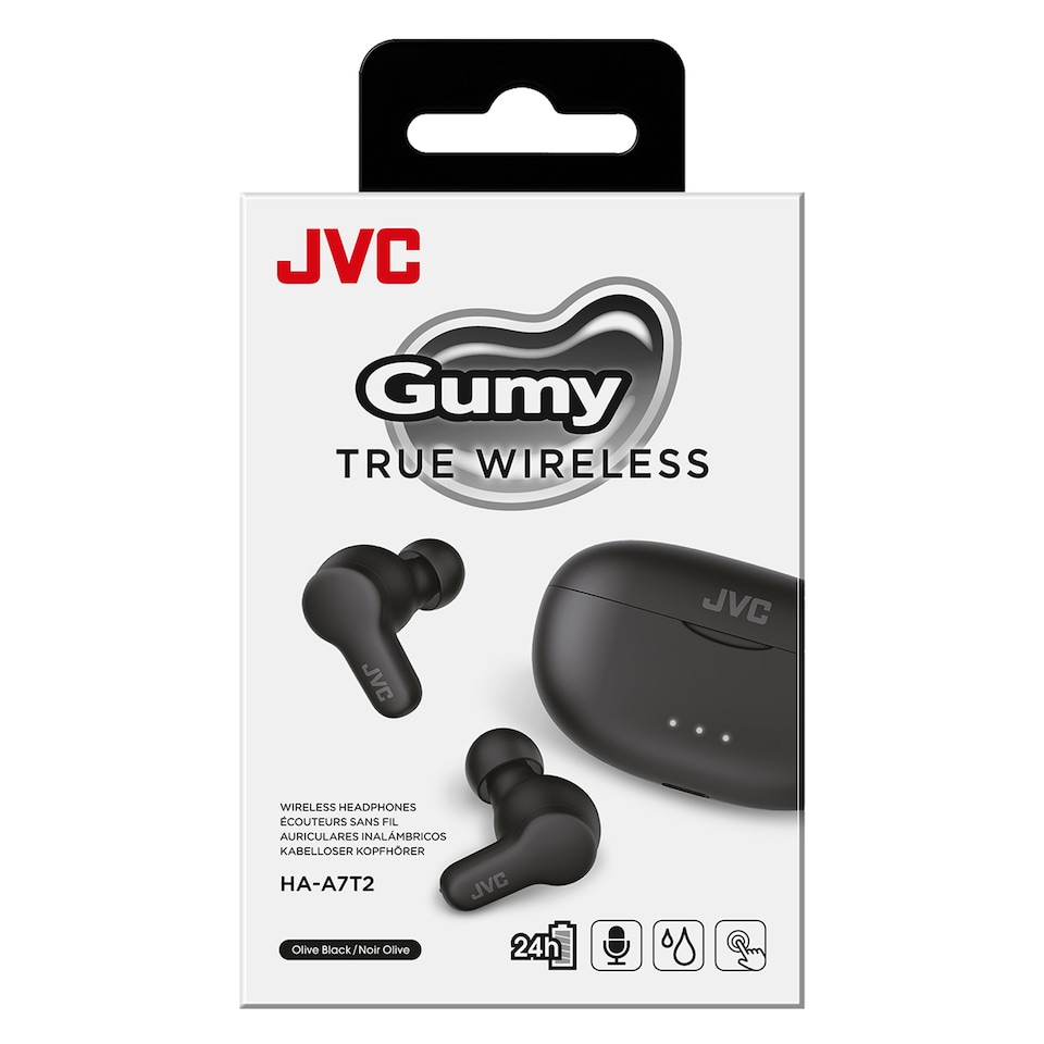 image 1 of Jvc Gumy Olive Black Wireless Earphones