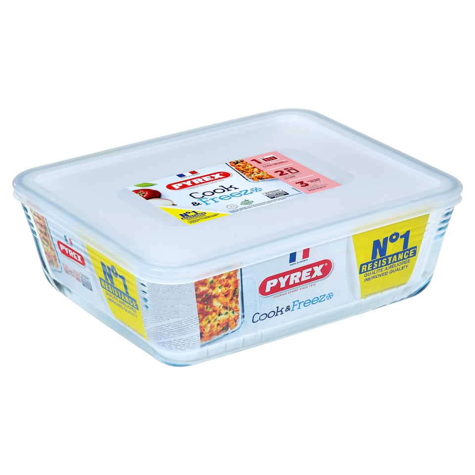 Pyrex Cook and Freeze 4.0L Rectangle dish with lid