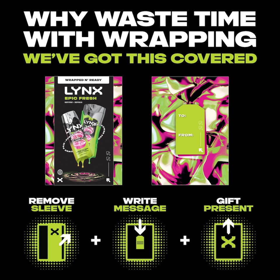 image 1 of Lynx Epic Fresh Bodyspray & Bodywash Gift Set 
