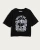 image 4 of Wednesday Addams Black Sheep Print Pure Cotton T-Shirt in Black