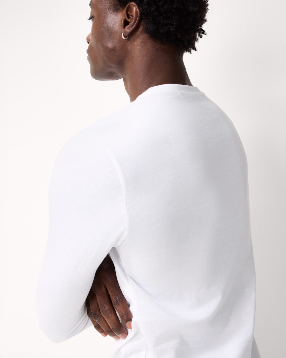 image 1 of F&F Pure Cotton Long Sleeved Top in White