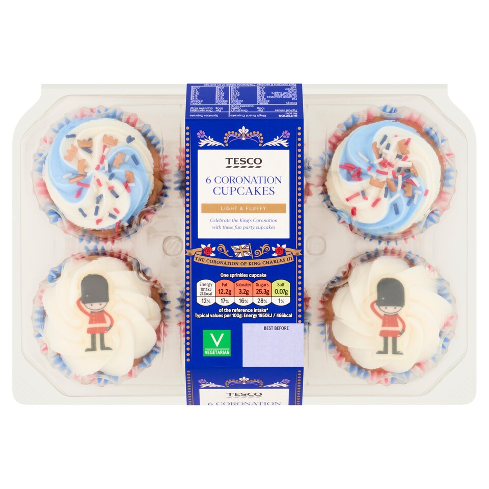 Tesco 6 Coronation Cupcakes Tesco Groceries