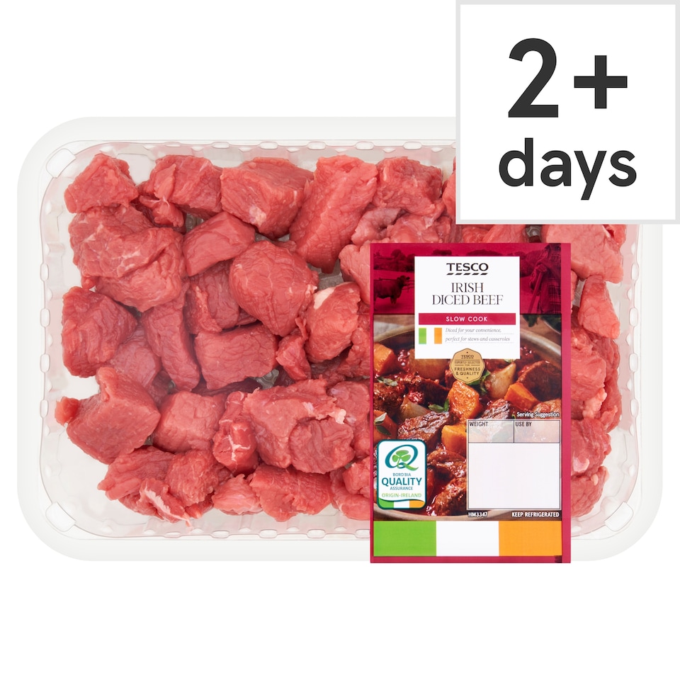 Tesco Irish Diced Beef 565G