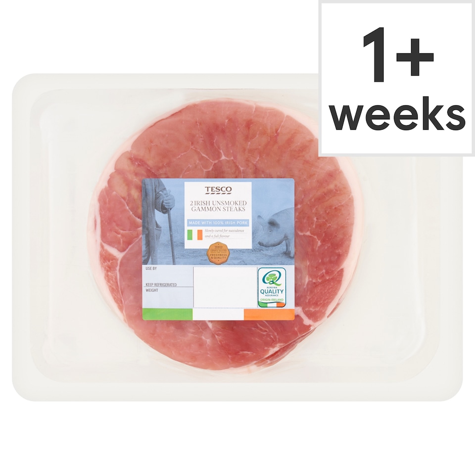 Tesco Irish Gammon Steaks 340G