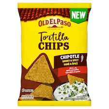 Old El Paso Tortilla Chips Chipotle Smoky & Spicy 185g.