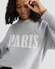 image 1 of F&F Knitted Paris Slogan Jumper with Wool in Grey