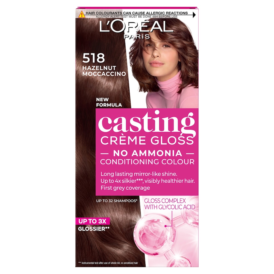 image 1 of L'Oreal Paris Casting Creme Gloss 518 Hazelnut Moccaccino Semi-Permanent Hair Dye