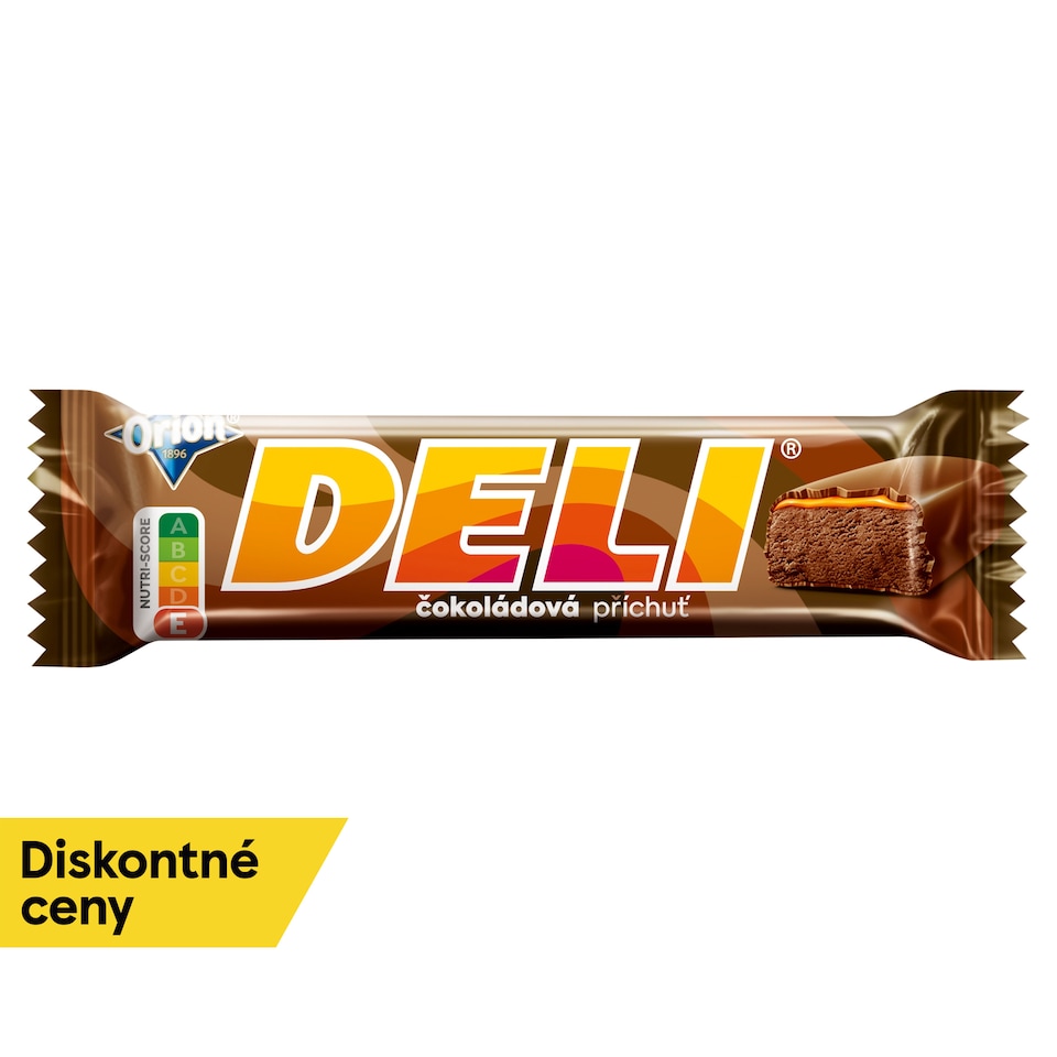 ORION DELI Chocolate Flavor, Caramel Bar Dipped in Dark Glaze, 35 g