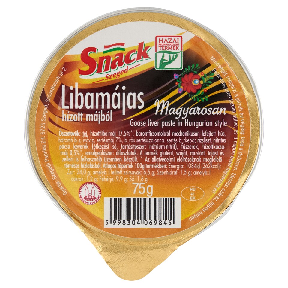 Snack Szeged Goose Liver Paste in Hungarian Style 75 g