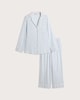 image 4 of The F&F Edit 2-Piece Striped Pyjama Set with Linen in Multi Blue