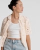image 2 of F&F Cotton Rich Open Knit Cardigan in Neutral