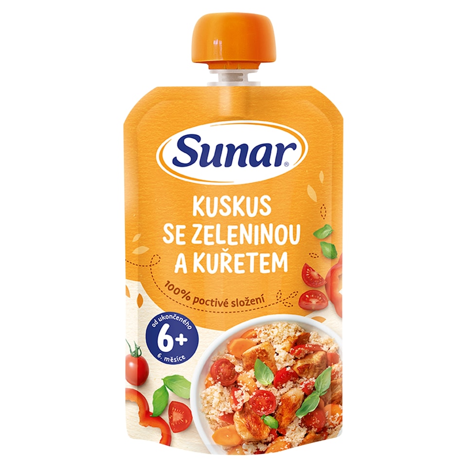 Obrázek 1 pro produkt Sunar příkrm kuskus se zeleninou a kuřetem 6m+, 120g