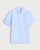 image 4 of F&F Pure Cotton Short Sleeved Oxford Shirt in Blue