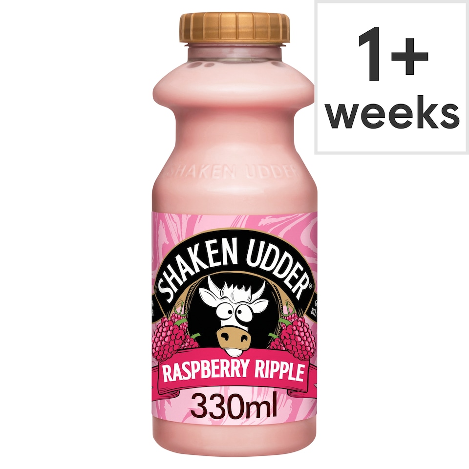 image 1 of Shaken Udder Raspberry Ripple Milkshake 330ml