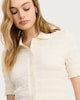 image 1 of F&F Crinkle Textured Button Up Co-ord Shirt in Cream