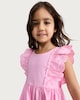 image 2 of F&F Girls Pure Cotton Broderie Frill Dress in Pink