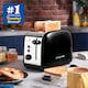 image 3 of Russell Hobbs Black Stainless Steel 2 Slice Toaster