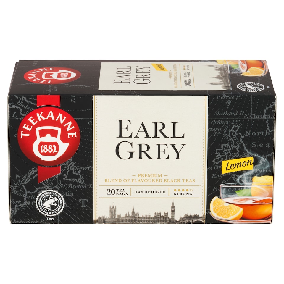Obrázek 1 pro produkt Teekanne Earl Grey Lemon černý čaj aromatizovaný 20 x 1,65g (33g)