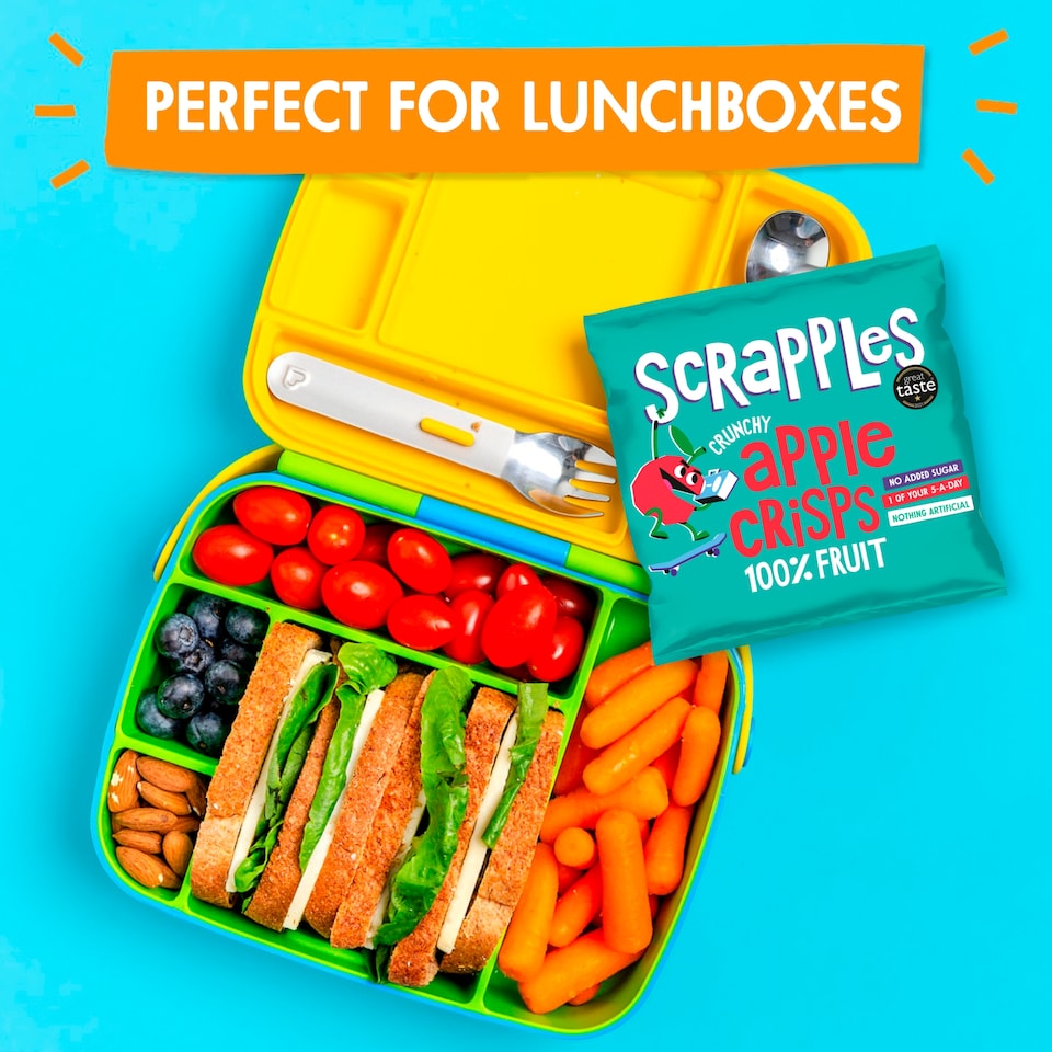 image 1 of Scrapples Crunchy Plain Apple Crisps Multipack (5x12g) 