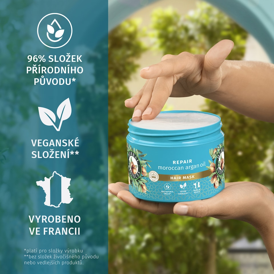 image 1 of Herbal Essences Repair Moroccan Argan Oil Hair Mask 300ml  to Nourish Damaged Hair