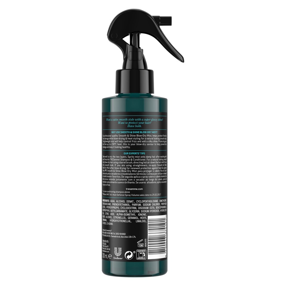 image 1 of Tresemme Smooth And Shine Blow Dry Mist 200Ml