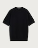 image 4 of The F&F Edit Pure Cotton Textured Knit T-Shirt in Black