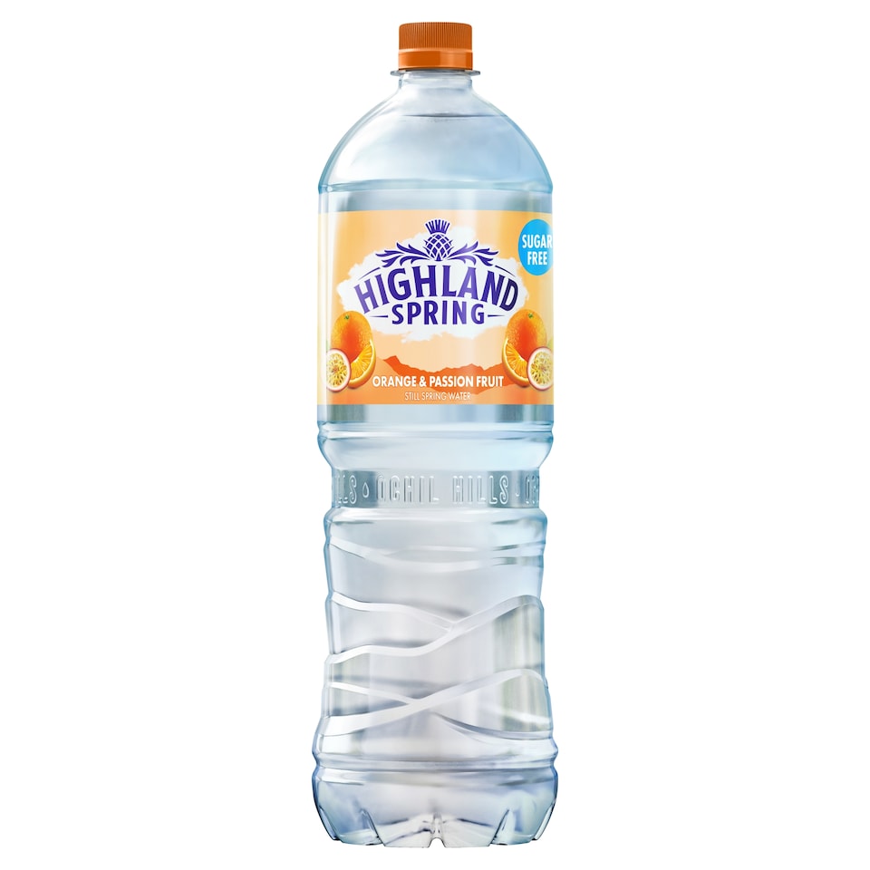 image 1 of Highland Spring Sugar Free Orange and Passionfruit Still Spring Water 1.25 Litre