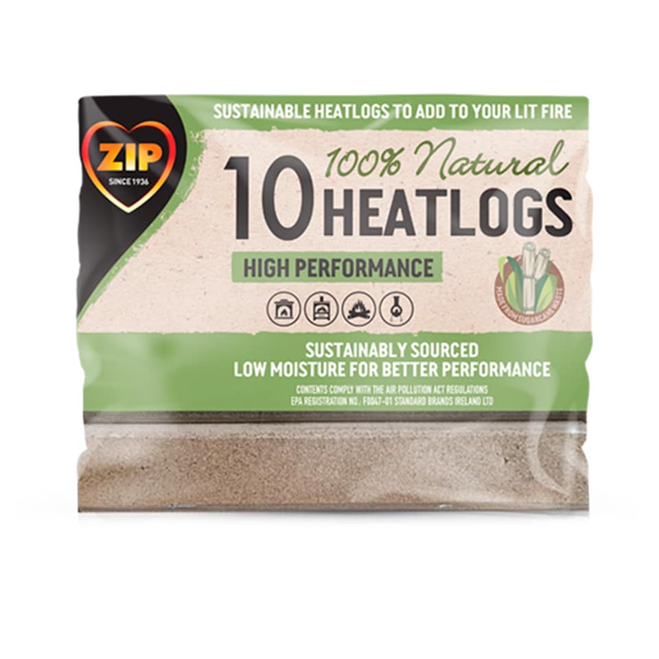 Zip 100% Natural Heatlogs 10 Pack