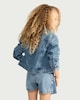 image 2 of F&F Girls Pure Cotton Denim Jacket in Blue
