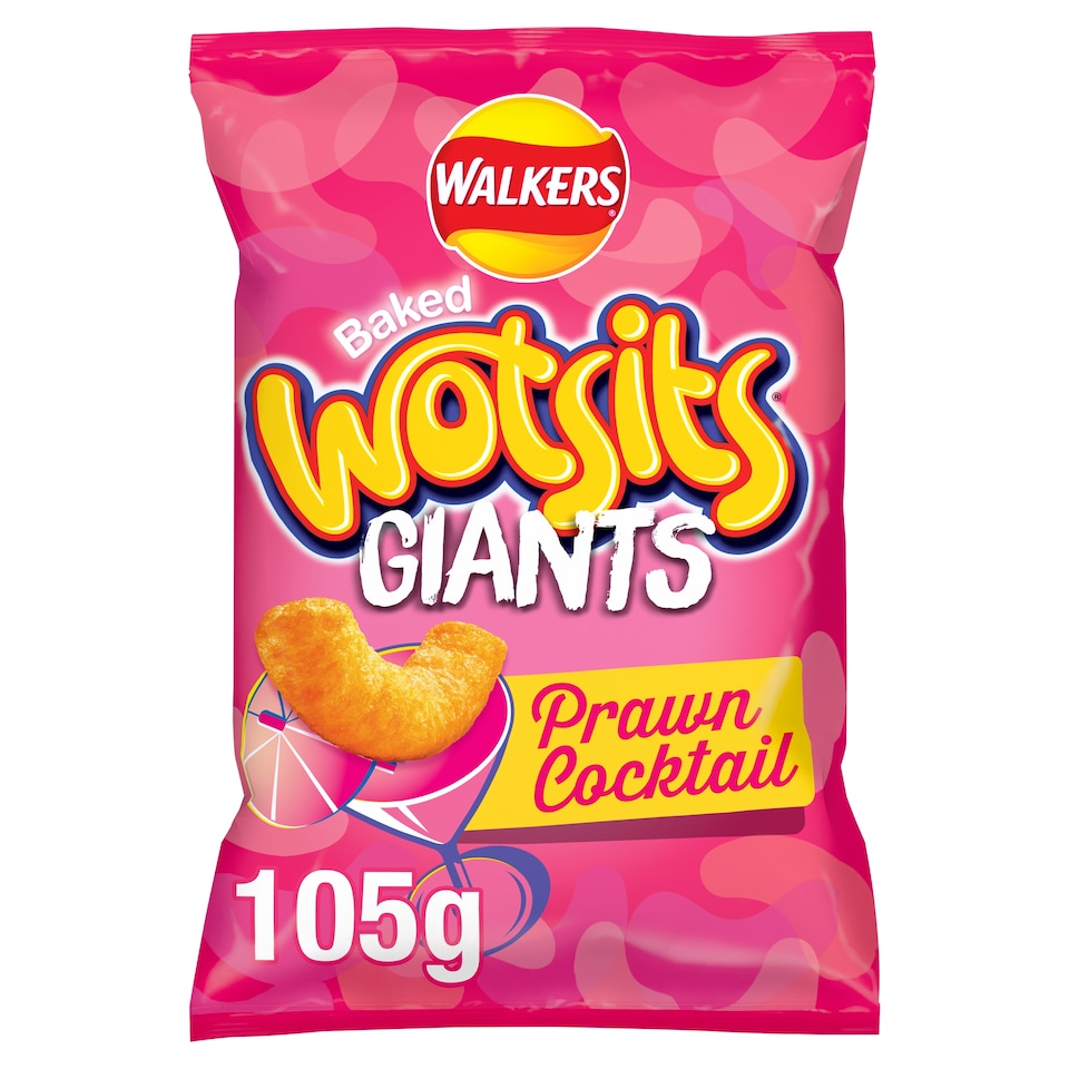 image 1 of Walkers Wotsits Giants Prawn Cocktail Sharing Bag Crisps 105g