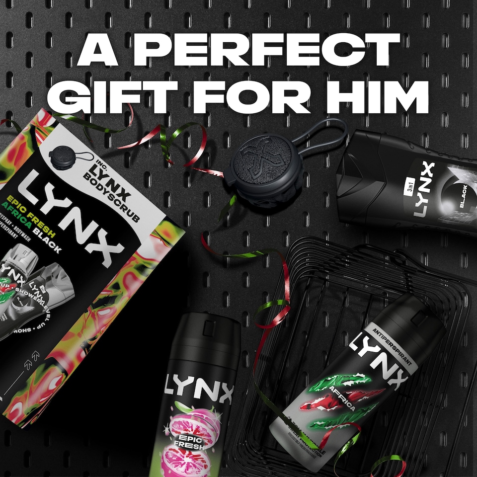 image 1 of Lynx Trio All Stars Bodyspray, Bodywash + Bodyscrub Gift Set