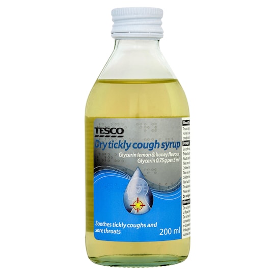 Tesco Dry Tickly Cough Syrup 200ml Tesco Groceries