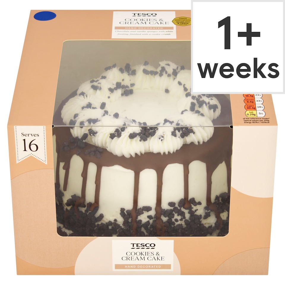 Tesco Cookies & Cream Cake