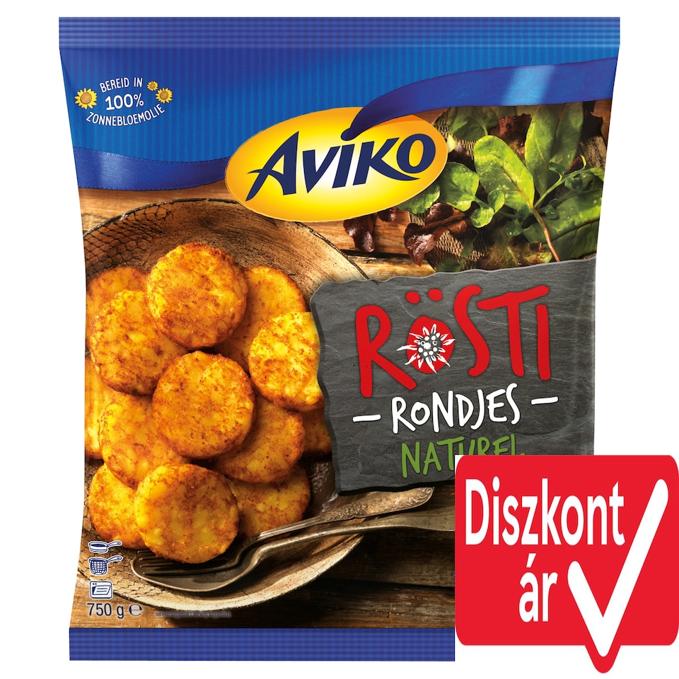 Aviko Pre-Fried and Quick-Frozen Hash Brown Talers 750 g