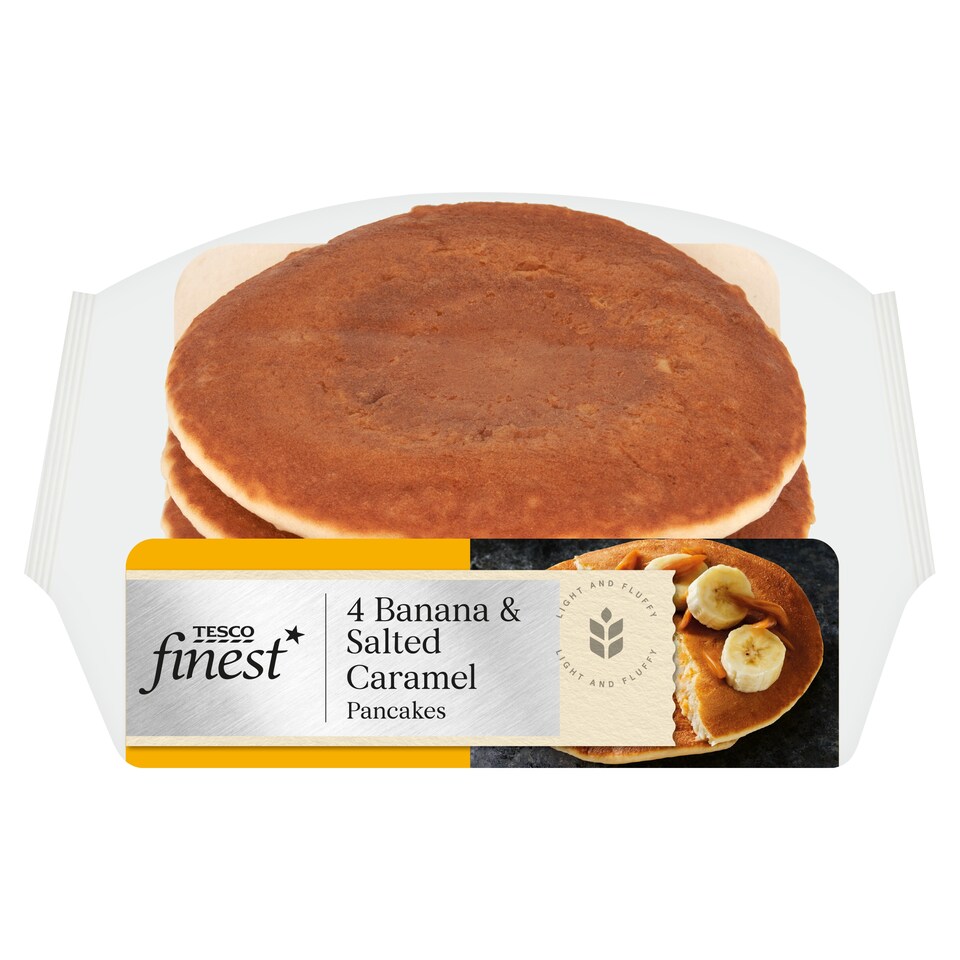 Tesco Finest Banana & Salted Caramel Pancakes 4 Pack
