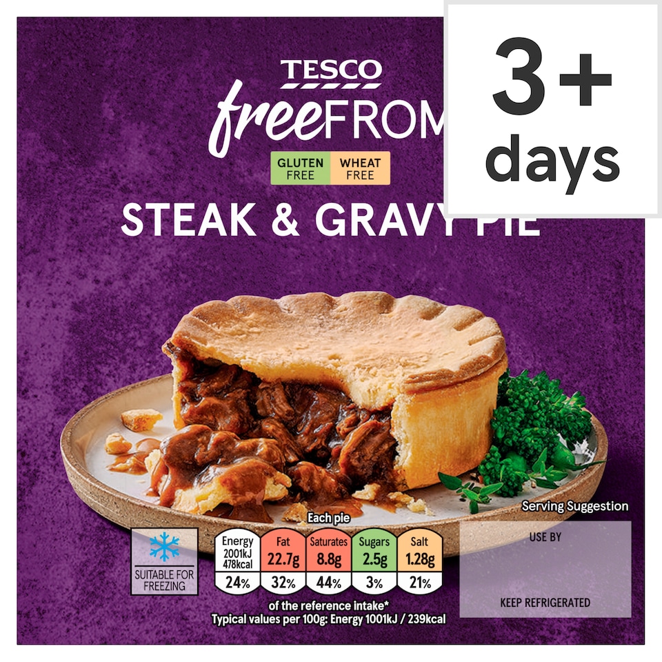 Tesco Free From Steak and Gravy Pie 200g