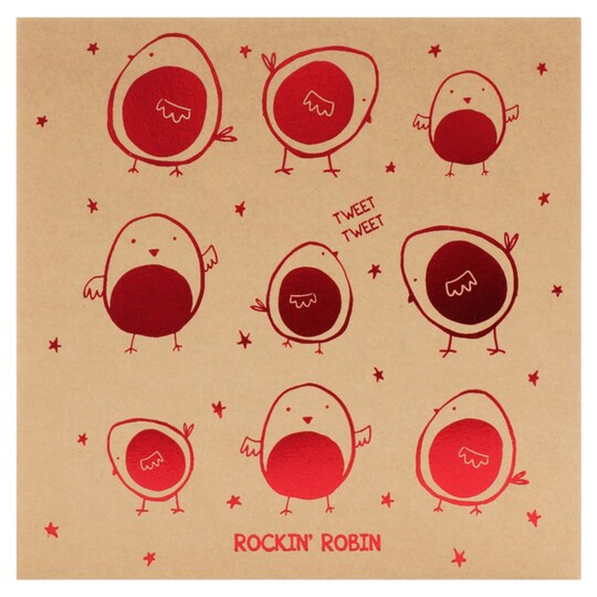 Tesco Rudolph & Robin Cards 10 Pack