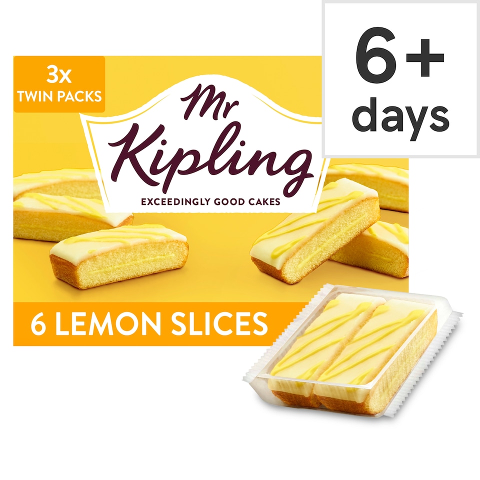 image 1 of Mr Kipling Lemon Cake Slices 6 Pack