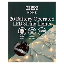 Tesco Warm White 20 Battery Led String Lights