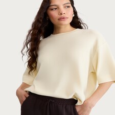 F&F Textured Oversized Fit T-Shirt in Yellow