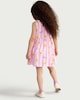 image 3 of F&F Girls Pure Cotton Sun and Stripe Print Sleeveless Dress in Multi Pink