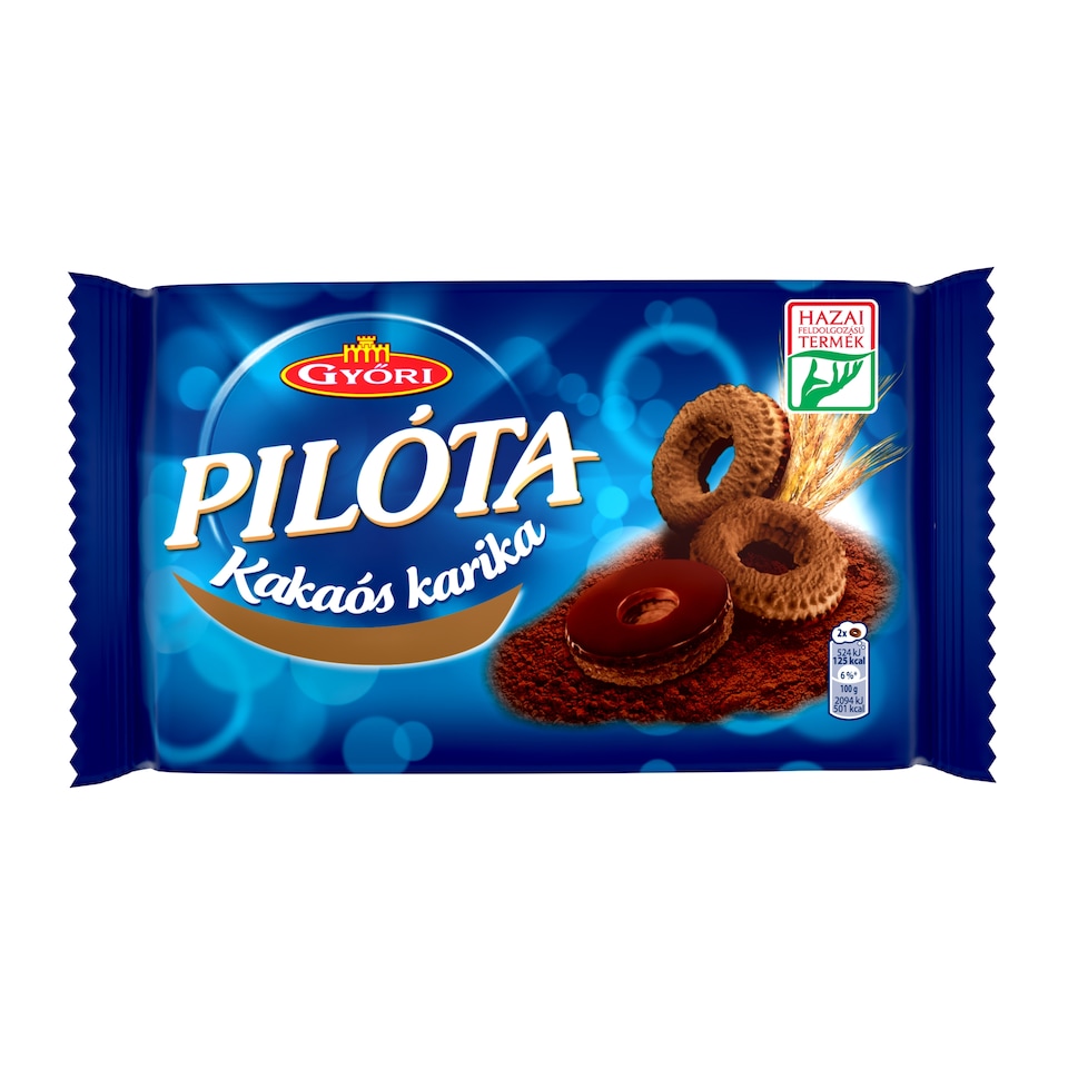 Győri Pilóta kakaós karika 150 g