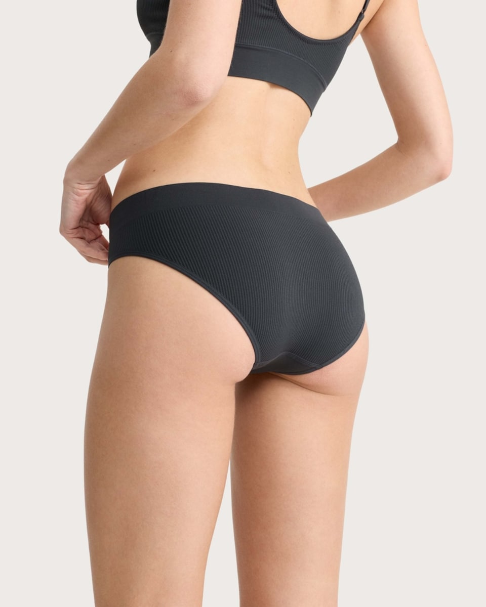 image 1 of F&F 2-Pack Seamfree Ribbed High Leg Knickers in Multi