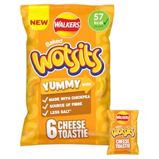 Walkers Wotsits Cheese Toastie Flavour Crisps 6 x 12g