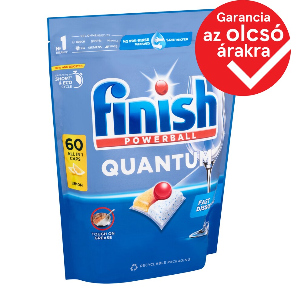 Finish Powerball Quantum Lemon Dishwasher Capsules 60 pcs 624 g