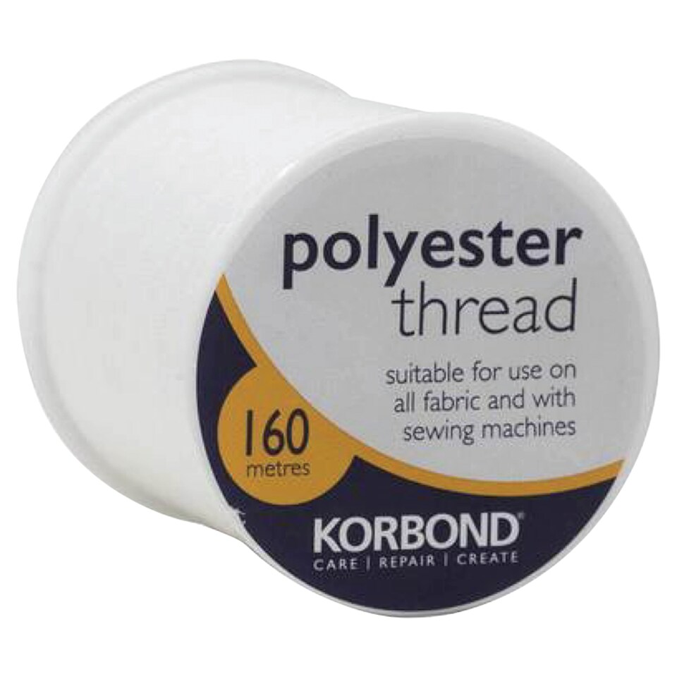 Korbond Thread Poly 160M White