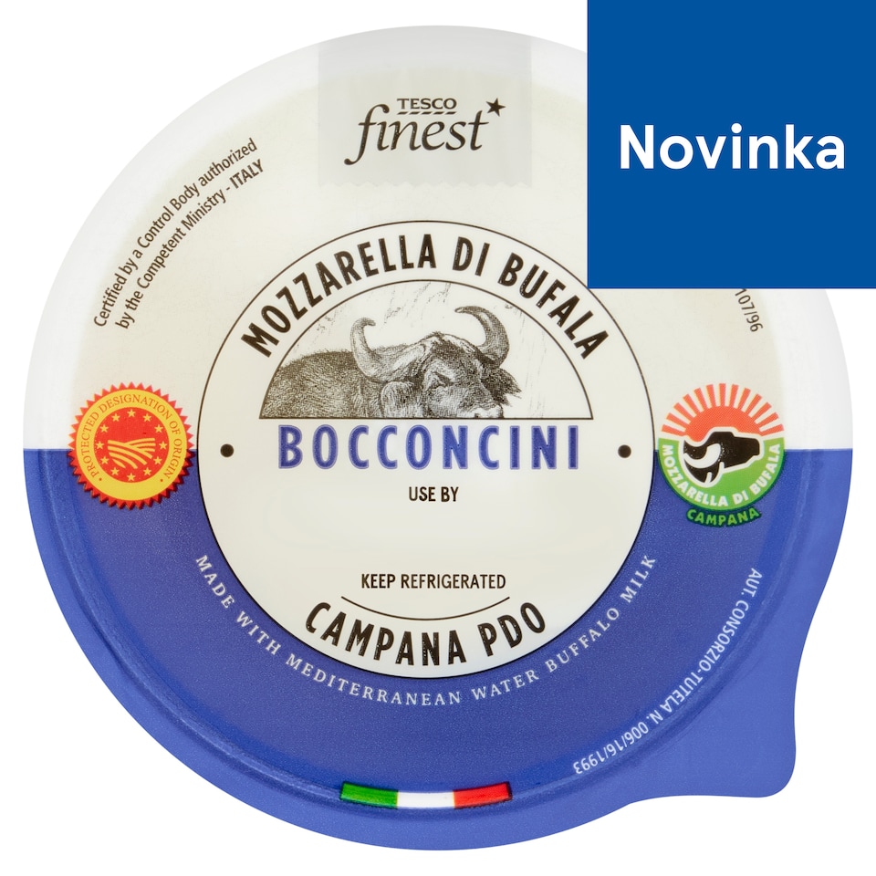Tesco Finest Mozzarella Di Bufala Bocconcini Campana PDO 120 g